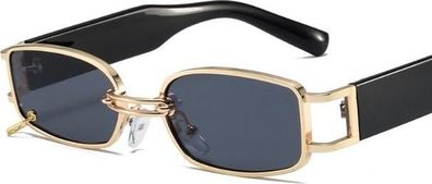 Sonnenbrille Damen Elegant Rechteckig Schwarz - UV-Schutz