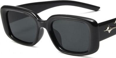 Sonnenbrille Damen Silber-Schwarz One Size - Modeaccessoire