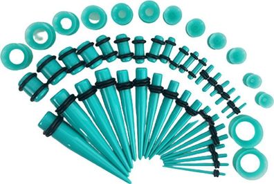 50x Ohr-Expander Set Cyan - Tunnel Piercing hypoallergen