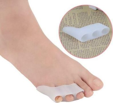 2x Silikon Zehenspreizer - Zehenkorrektur Hallux Valgus Ballenschutz