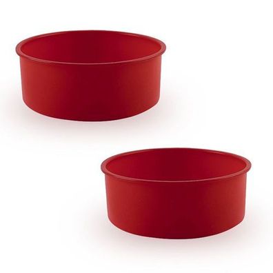 2x Brotform Silikon 20,3cm Tiefrot - Antihaft Backform BPA-frei