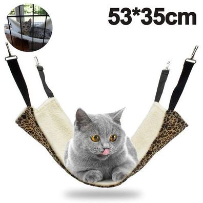 Käfig-Hängematte 53x35cm Leopardenmuster - für Katzen Frettchen