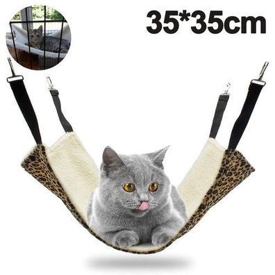 Käfig-Hängematte 35x35cm Leopardenmuster - für Katzen Frettchen