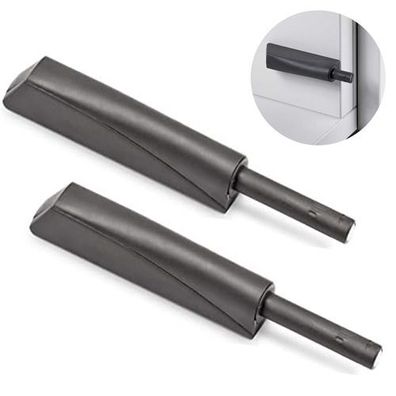 2x Drucktüröffner Schwarz - Push to Open Türdämpfer Möbel