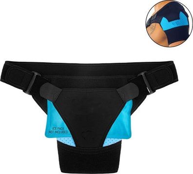 Schulterbandage Neopren Blau - verstellbar mit Druckpolster