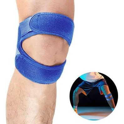 Patellaband Neopren Blau - Knieband Schmerzlinderung verstellbar