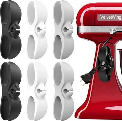 6x Kabelorganizer Selbstklebend - Kabelclips für Küchengeräte