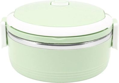 Thermo-Lunchbox Edelstahl Grün - isoliert mit Sicherheitsschnalle
