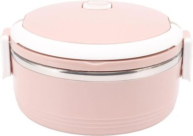 Thermo-Lunchbox Edelstahl Rosa - isoliert mit Sicherheitsschnalle