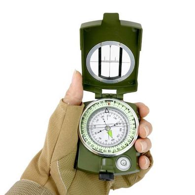 Marschkompass Militär mit Tasche - Peilkompass Camping Wandern