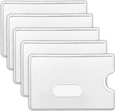 5x Kartenhülle Kreditkarte EC-Karte - Schutzhülle Personalausweis