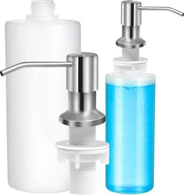 Spülmittelspender Edelstahl 350ml Silber - Einbau Spüle