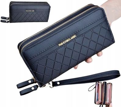 Damen Geldbörse Ökoleder Elegant - 13 Fächer Handyfach