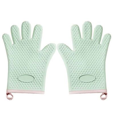 Ofenhandschuhe Silikon Hellgrün - hitzebeständig Grillhandschuhe