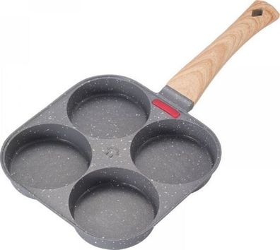Pancake Pfanne Grau Aluminium - Pfannkuchenpfanne 4-Loch