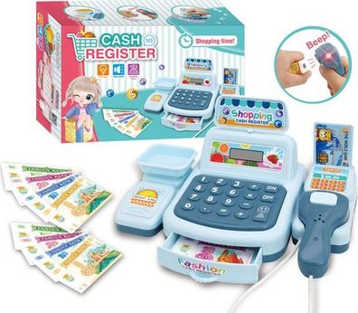 Kinder Registrierkasse Spielzeug mit Scanner - Licht Sound Supermarkt