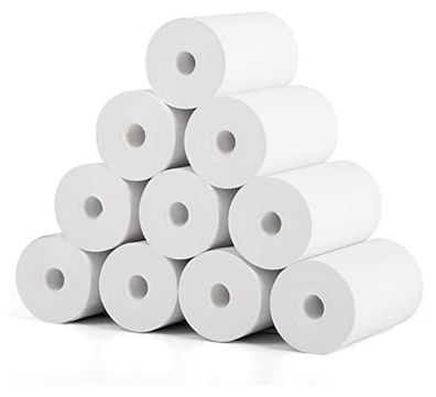 10x Thermopapier Rollen Weiß - für Kinderkamera Mini Drucker