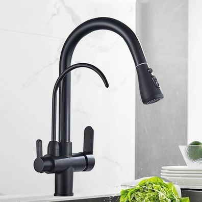 Küchenarmatur 3-Wege Wasserfilter Variante - Trinkwasser ausziehbar