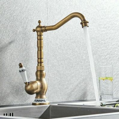 Vintage Retro Küchenarmatur Einhandmischer - Messing Bad