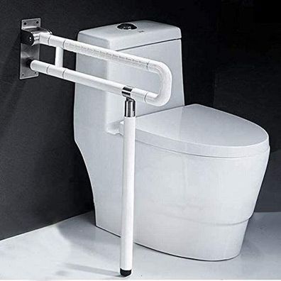 Stützklappgriff WC 75cm Weiß - Aufstehhilfe Haltegriff klappbar