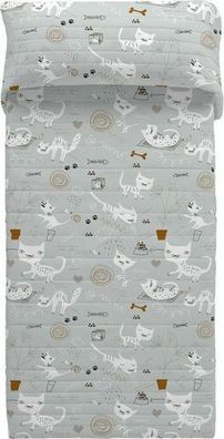 Tagesdecke Katzenmotiv 180cm - Bettüberwurf Boho Indisch