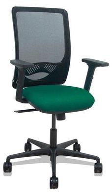 Bürostuhl Zulema Schwarz-Grün Synchro - Netzrücken 2D Armlehnen