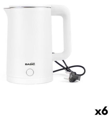 6x Wasserkocher Basic Home Weiß 2L - 1500W