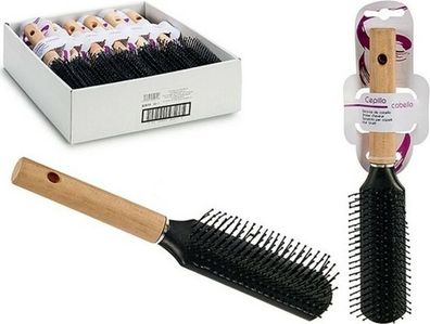 Bürste Berilo Braun-Schwarz - Holz Kunststoff Haarbürste