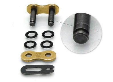 Did 520 VX3 Kettenschloss X-Ring Clip-Schloss chain lock Motorrad Enduro gold
