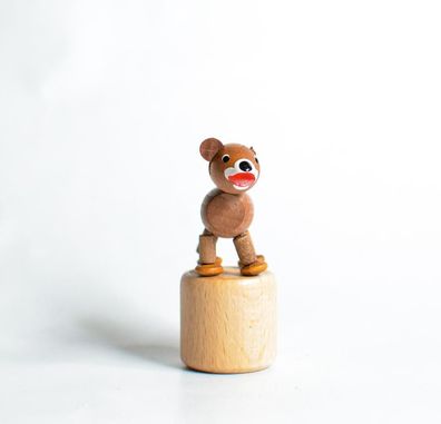 Holzspielzeug Wackelfigur Bär Höhe=7cm NEU Spielzeug Wackeln Wackeltier Wackel