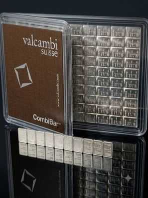 10x 1g Silberbarren Valcambi Suisse .999 Feinsilber