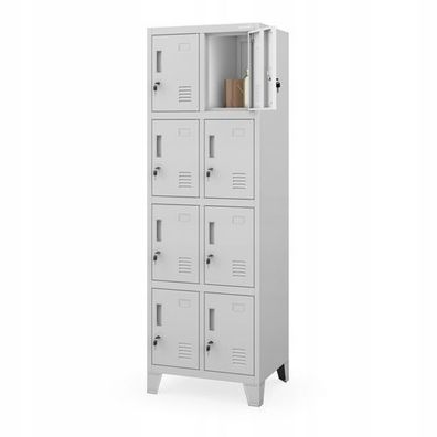 JAN NOWAK Metall-Sozialschrank für Arbeitskleidung Grau 172 x 56 x 45 cm