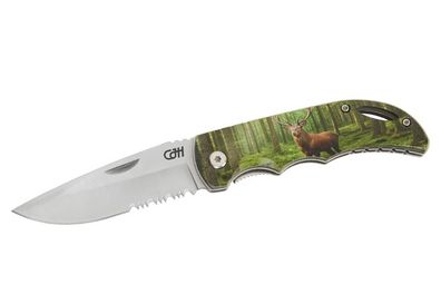 Herbertz CJH Taschenmesser Jagd, Hirsch, Linerlock, Hosenclip