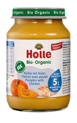 3x Holle Kürbis mit Huhn 190g