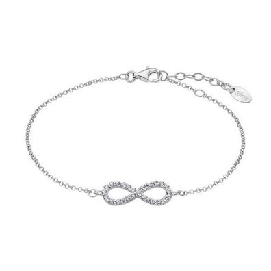 Silver bracelet with clear zircons Infinity LP1253-2 / 3
