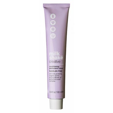 Vopsea permanenta Milk Shake Creative 1.111AA, Negru Intens Cenusiu Mat, 100ml