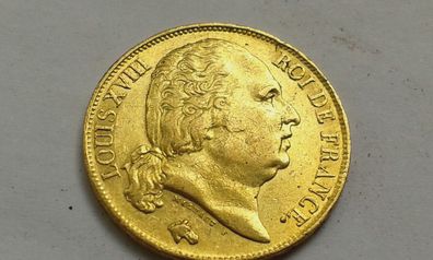 20 Francs 1817 A Frankreich Ludwig XVIII. ca. 6,45g Gold - Traumerhaltung vz