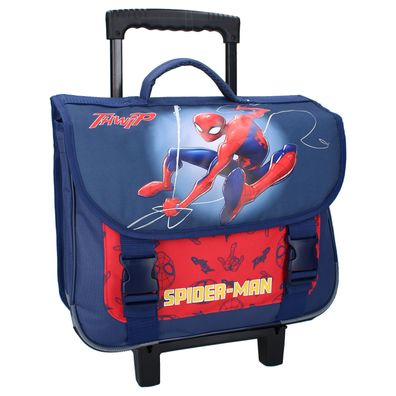 Spiderman Still Unstoppable Schultrolley Kinderrucksack mit Frontfach und Schulter