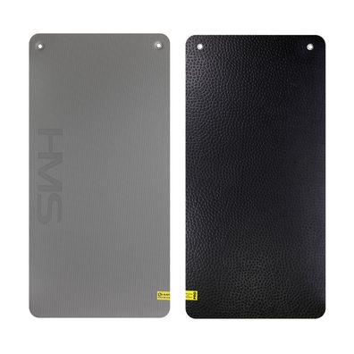 HMS Premium MFK02 Fitnessmatte Grau Schwarz mit Ösen 120 × 60 cm