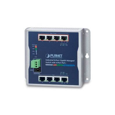 PLANET Industrial 8-Port 10/100/1000T Wall-mount with