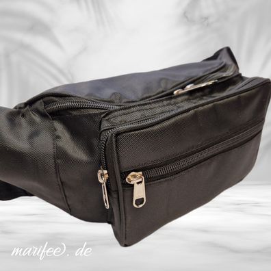 Bauchtasche Polyester, Schwarz, 3 Fächer, 350 × 150 × 50 mm Art.-Nr. 13296