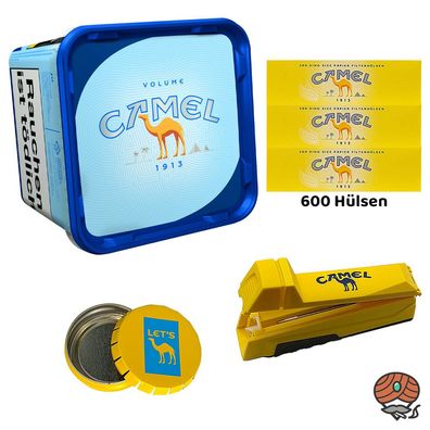 Camel Blue/Blau Volumentabak 285g Eimer, Hülsen, Stopfer, Ascher