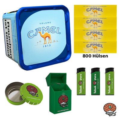 Camel Blue/Blau Volumentabak 285g Eimer, Hülsen, Ascher, Feuerzeuge, Box