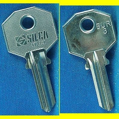 Silca BUR6 - Schlüsselrohling für versch. Burgwächter Zylinder, Vorhängeschlösser