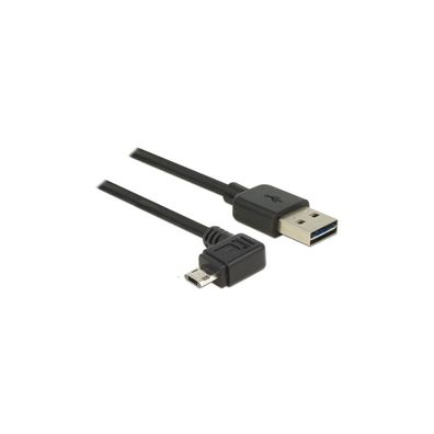 DELOCK USB Kabel A -> micro B St/St 1.00m 90°gew. sw
