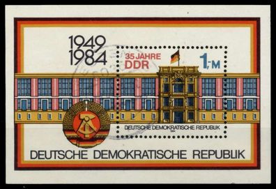 DDR BLOCK Kleinbogen Block 77 gestempelt X73A0F2