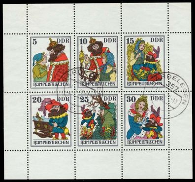 DDR BLOCK Kleinbogen Nr 2187-2192 gestempelt Kleinbg X73CAAA