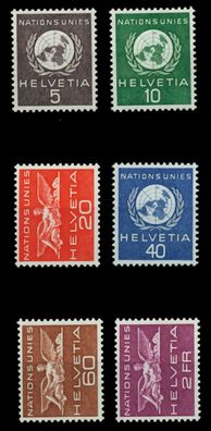 Schweiz-onu Nr 22-27 postfrisch X73F086