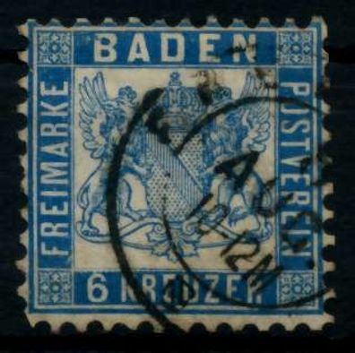 BADEN Ausgaben VON 1862 - 1866 Nr 19b gestempelt gepr. X744992