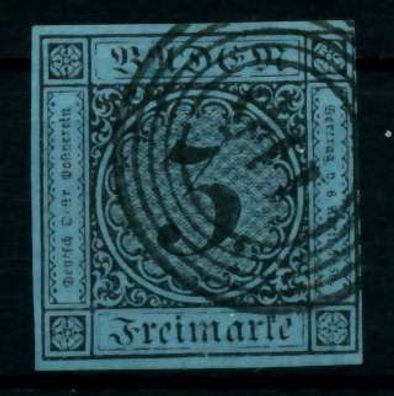 BADEN Ausgaben VON 1851 - 1858 Nr 8 gestempelt X7449FE